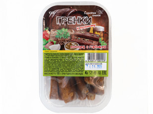 Фрайчизы со вкусом Васаби (100 гр.): Сурские гренки Холодец с горчицей (100 гр)